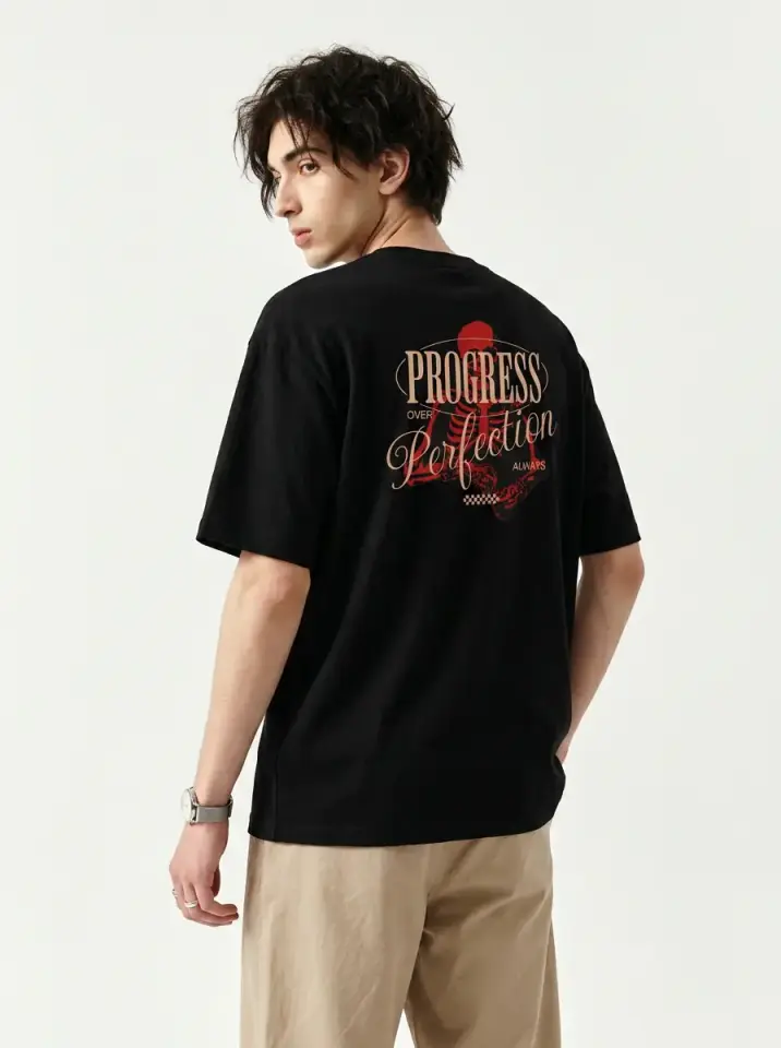 Progress Over Perfection Always Oversized T-Shirt
