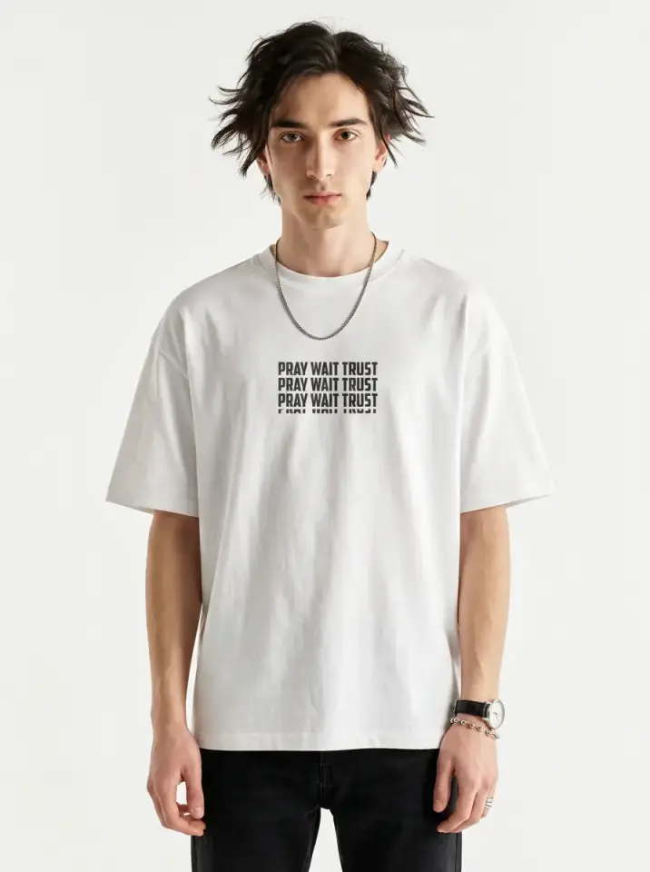 Pray Wait Trust Oversized T-Shirt