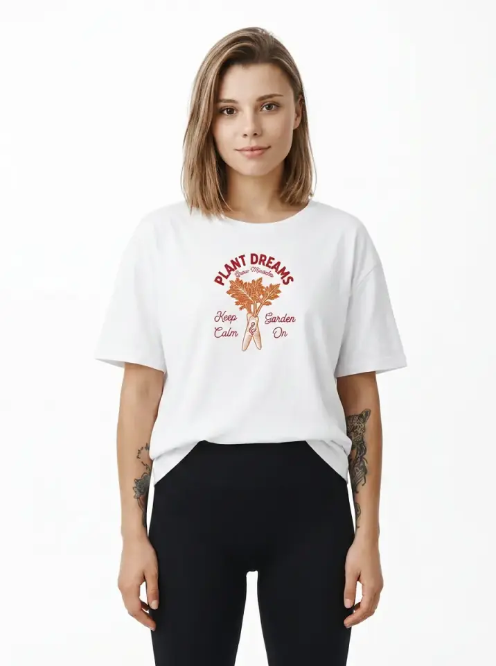 Plant Dreams Grow Miracles Oversized T-Shirt