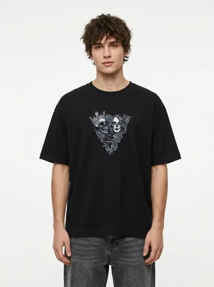 Dark Skull Oversized T-Shirt