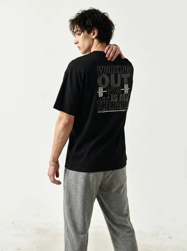 Working Out Is My Therapy Oversized T-Shirt