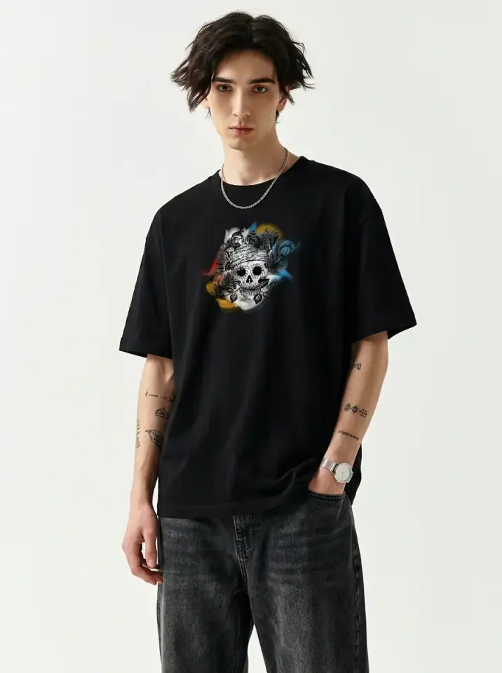 Skull Art Oversized T-Shirt
