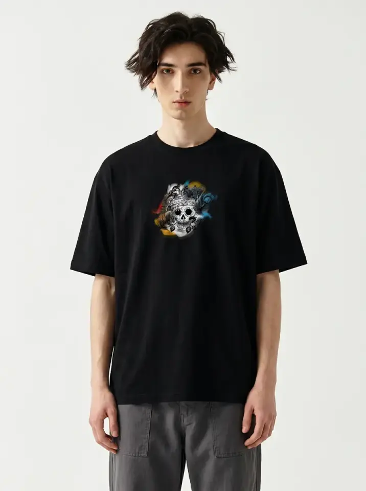 Skull Art Oversized T-Shirt