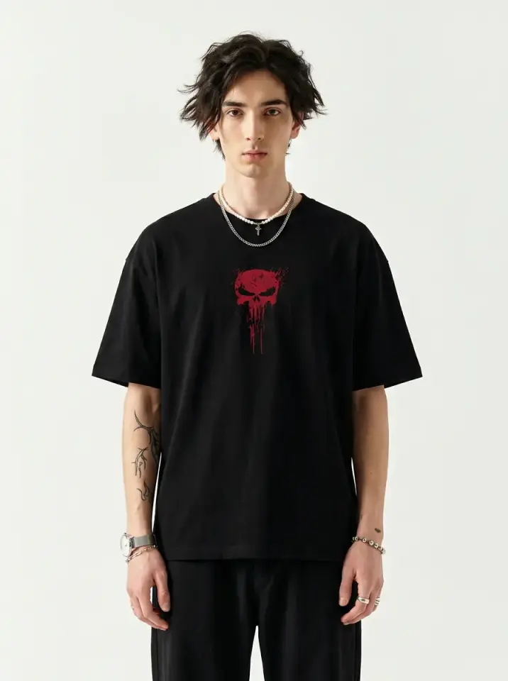 Red Skull Oversized T-Shirt