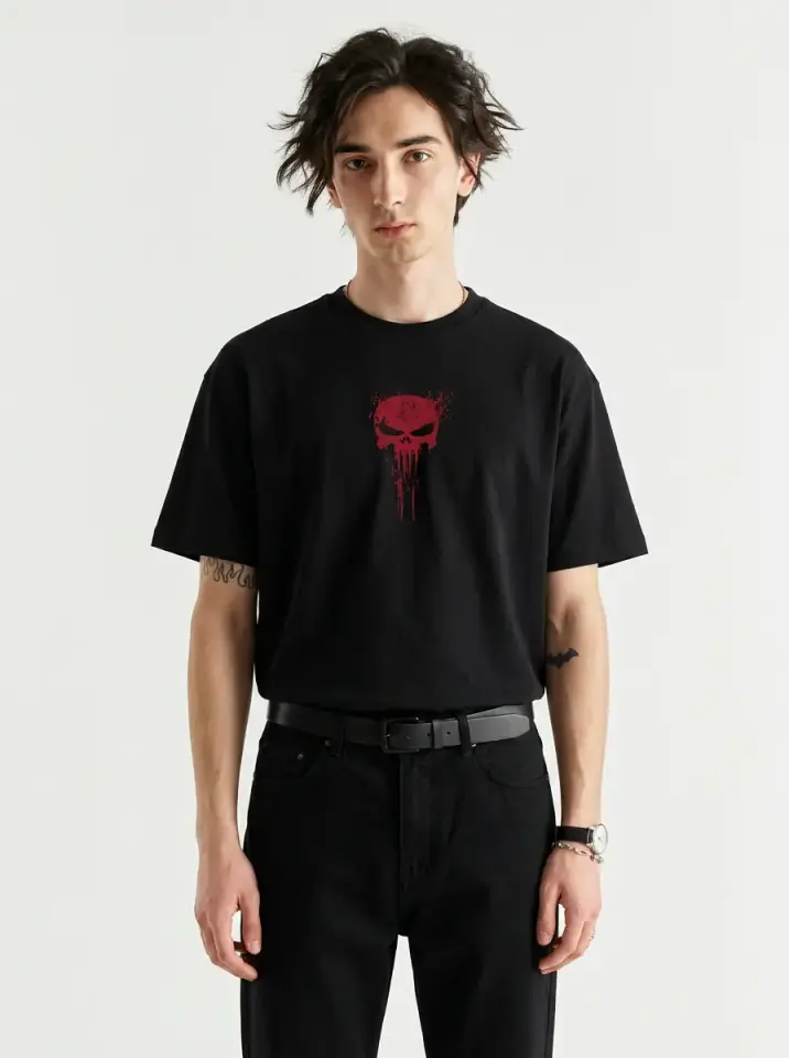 Red Skull Oversized T-Shirt