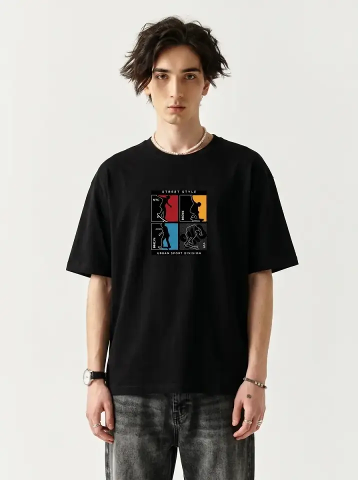 Street Style Urban Sport Oversized T-Shirt