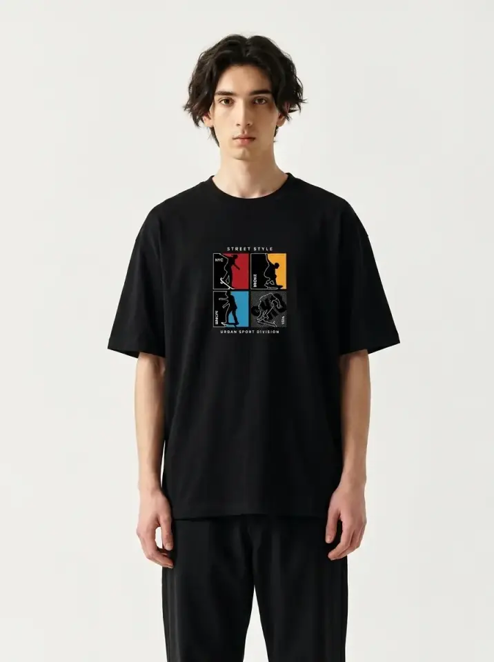 Street Style Urban Sport Oversized T-Shirt