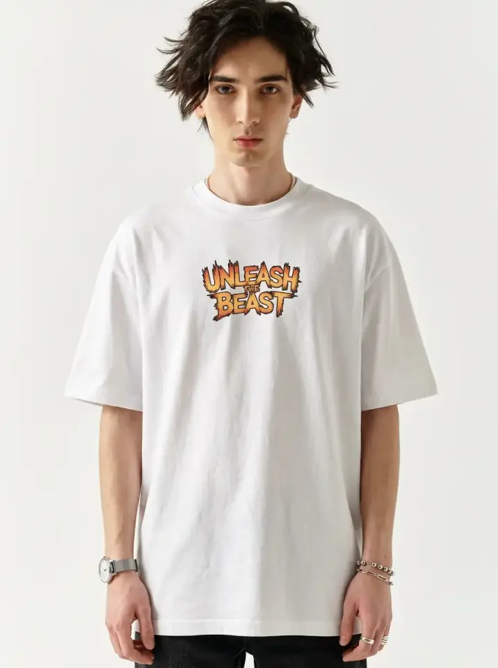 Unleash The Beast Flame Oversized T-Shirt