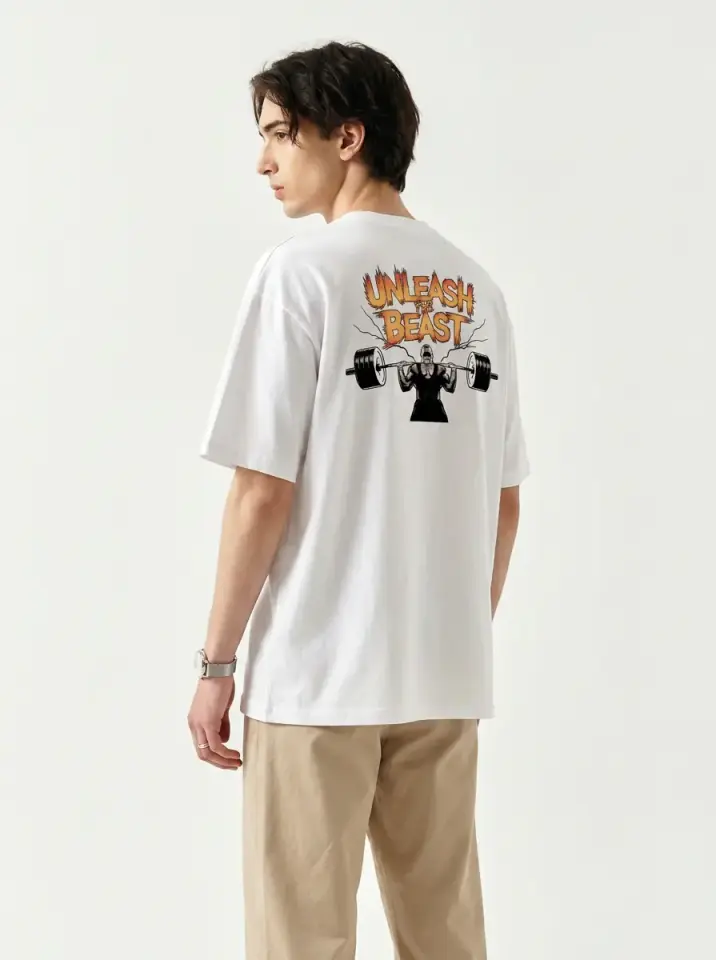 Unleash The Beast Flame Oversized T-Shirt