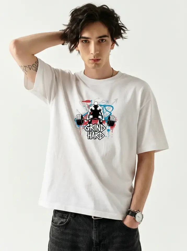 Grind Hard Oversized T-Shirt