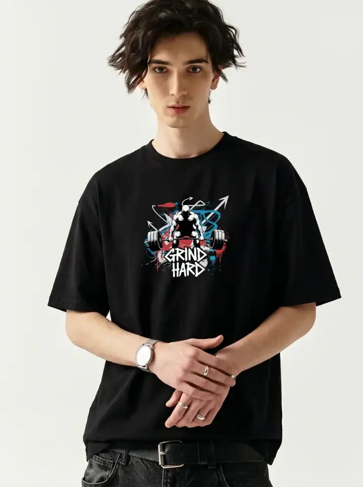 Grind Hard Oversized T-Shirt