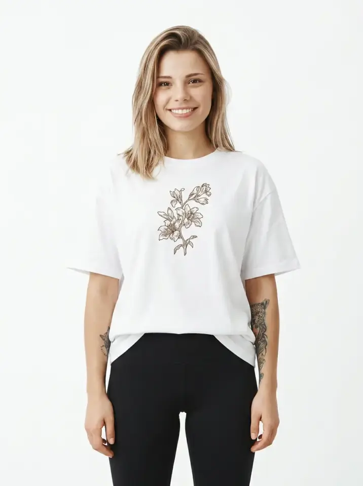 Botanical Bloom Oversized T-Shirt