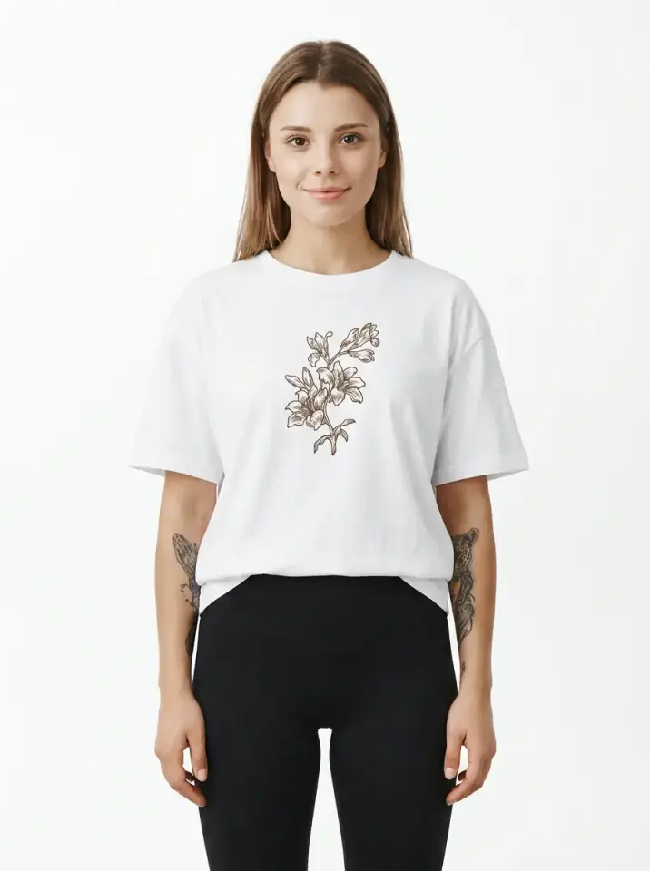 Botanical Bloom Oversized T-Shirt
