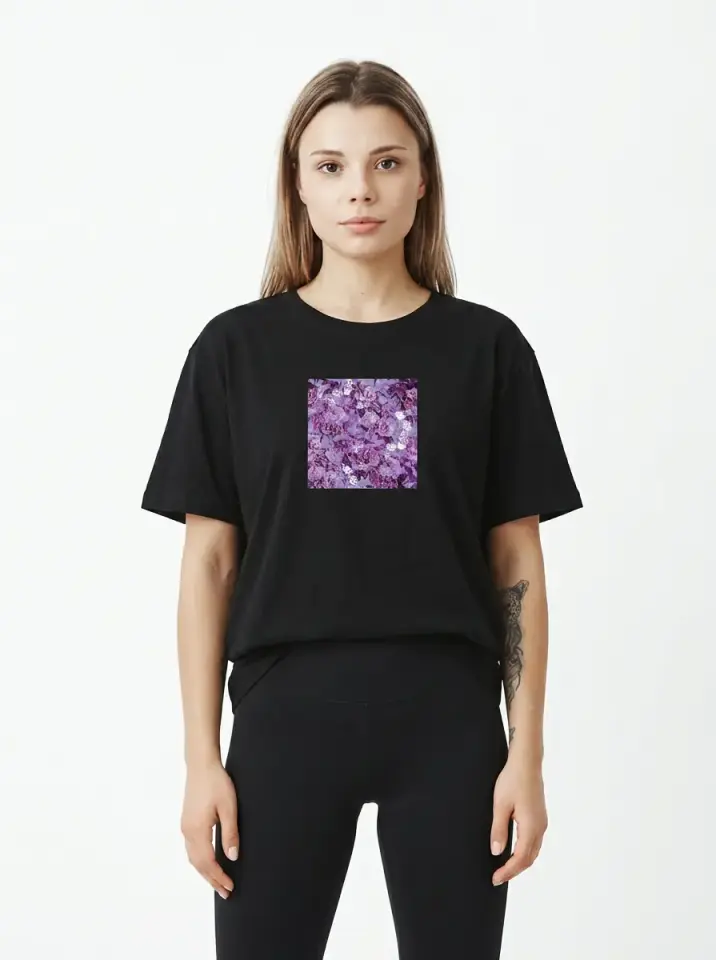 Abstract Purple Oversized T-Shirt
