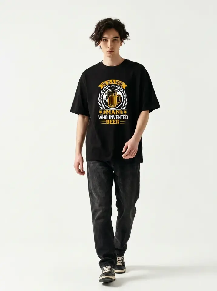 Beer Quote Oversized T-Shirt