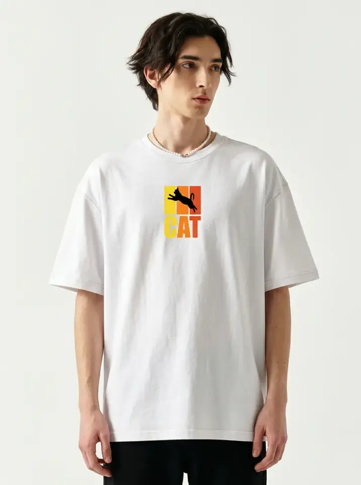 Urban Mood Cat Oversized T-Shirt