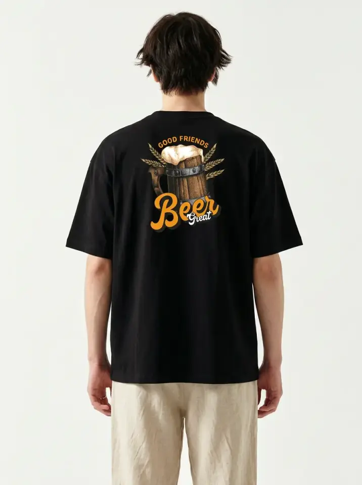 Good Friends Beer Great Oversized T-Shirt