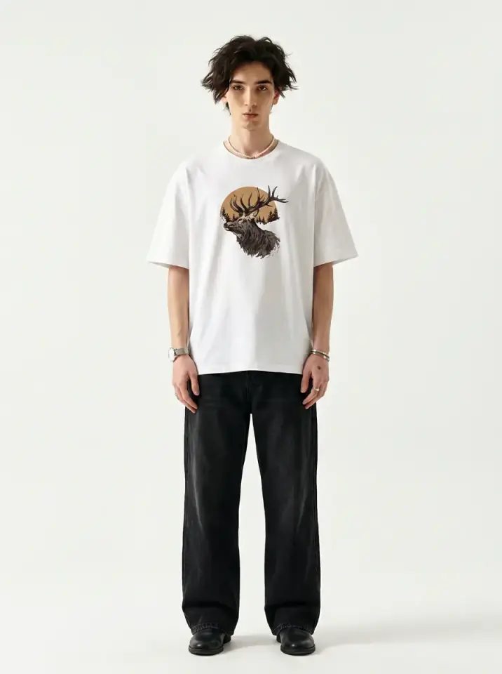 Mountain Deer Oversized T-Shirt