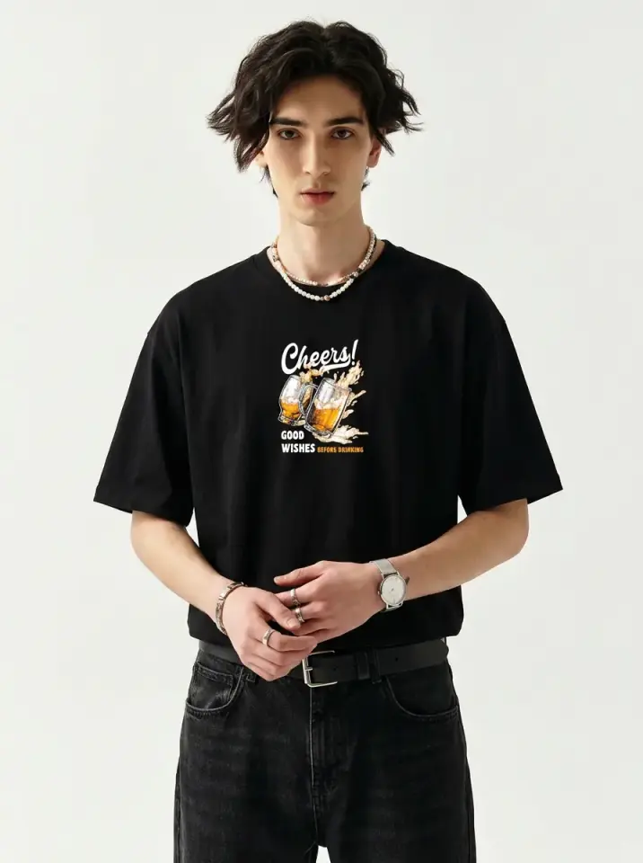 Cheers Beer Oversized T-Shirt
