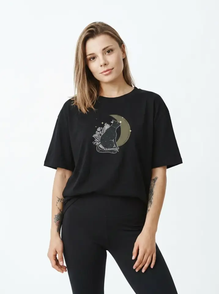 Moon Cat Oversized T-Shirt