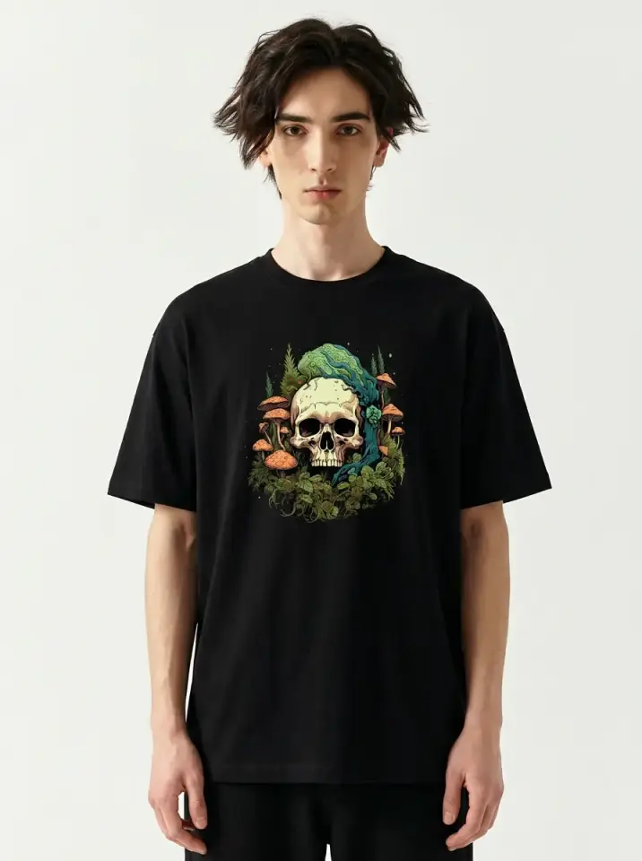 Forest Skull Oversized T-Shirt