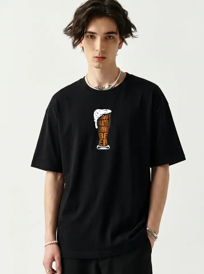 Save Water Drink Beer Oversized T-Shirt