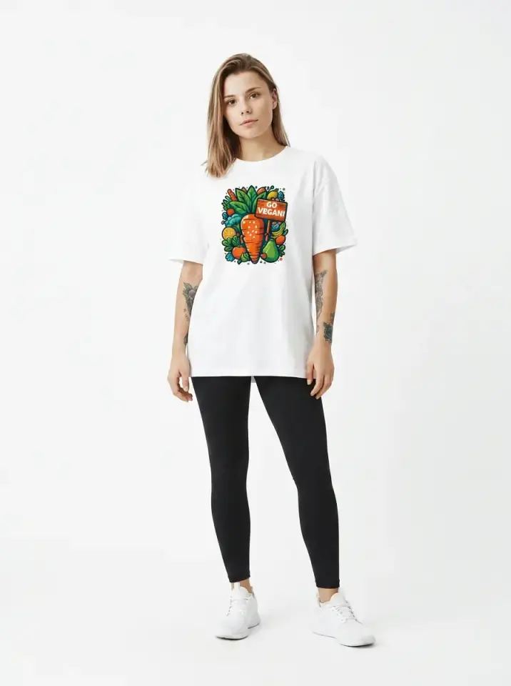 Go Vegan Oversized T-Shirt