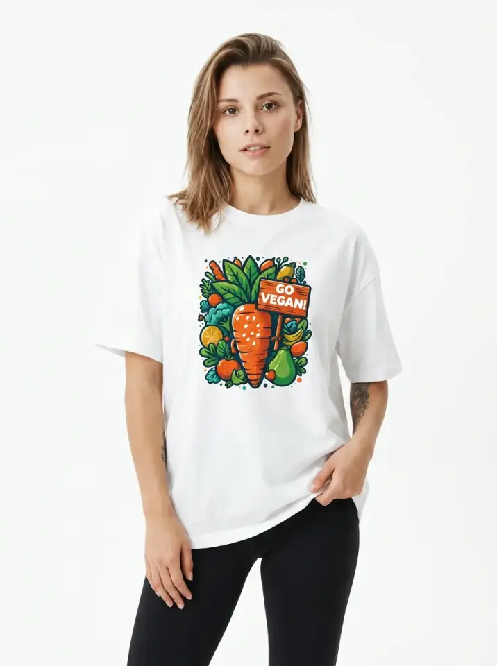 Go Vegan Oversized T-Shirt
