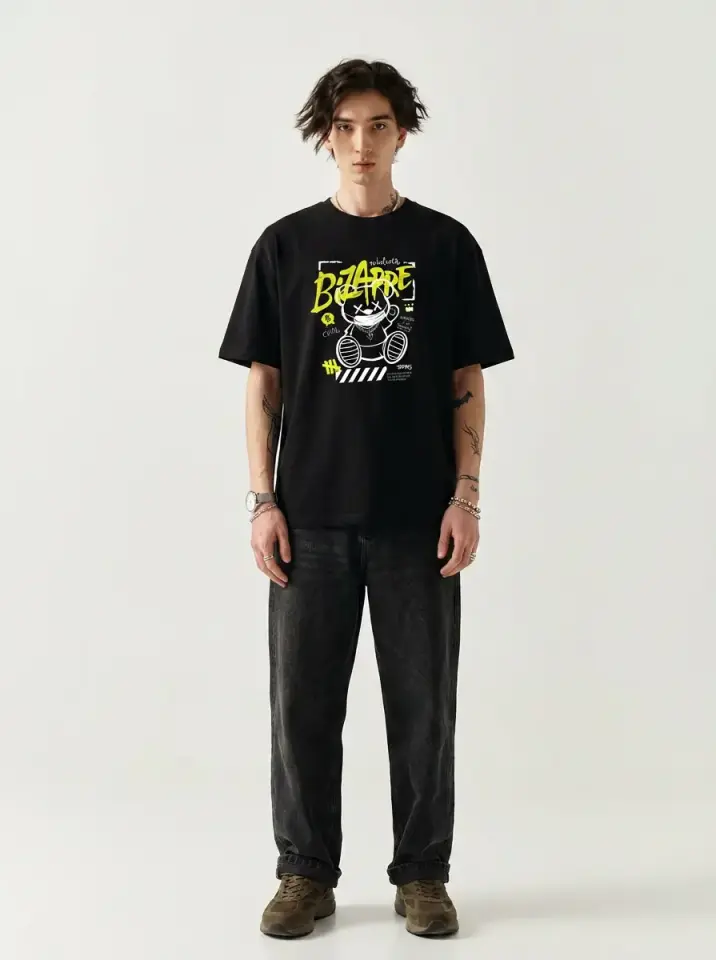 Bizarre Bear Oversized T-Shirt