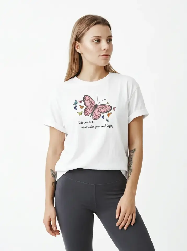 Butterfly Happiness Oversized T-Shirt