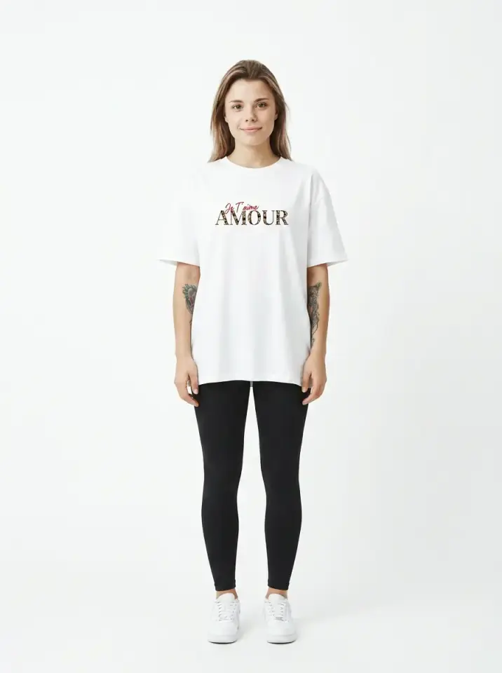 Je T'aime Amour Oversized T-Shirt
