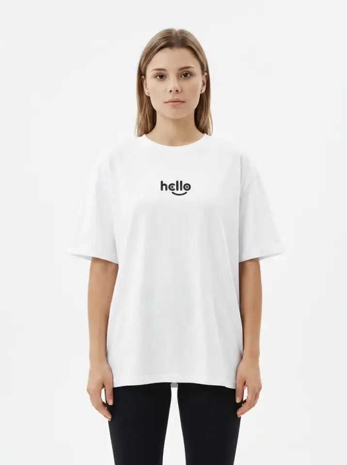 Hello Smile Oversized T-Shirt